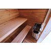 Malá venkovní sauna Nelio 1,7x2,1 m, 42 mm, 1 místnost, prosklená, thermowood