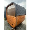 Venkovní sauna Square MINI 1,7х2,2 m, 40 mm, panorama, smrk, smontovaná.