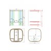 250 square prosklena lavice standard