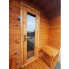 Venkovní sauna Nelio Standard 2,6x2,2 m, 42 mm, 1 místnost, terasa, thermowood