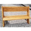 Zahradní lavice s opěradlem, masivní dřevo, 150 cm