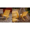 EcoFurn Granny Dřevěné zahradní skládací židle, borovice, natural olej