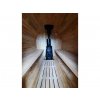 Venkovní sudová sauna 4x2,25 m, Thermowood, 2 místnosti, terasa, smontovana