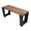 EcoFurn Jussi Dřevěná zahradní lavice 100 cm, borovice, černo hnědá olejovaná