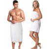 Saunový kilt s kapsou UNISEX SOTRA, 68x140 cm, froté, bílý