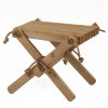 EcoFurn Lilli Dřevěná skládací podnožka čí stolek, bříza, olej natural dub