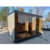 Venkovní finská sauna MODULAR S-P-mini, 3,7 x 2,1 m, 42 mm, SWP