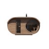 Oválná sauna 4x2,4m, 2 místnosti, thermowood