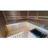 Finská izolovaná sauna ThermoWOOD SCANDI TWIN, 2 místnosti, 4,3x2,3 m, 80 mm