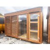 Finská izolovaná sauna ThermoWOOD SCANDI TWIN, 2 místnosti, 4,3x2,3 m, 80 mm