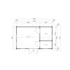 Wooden Summer House Loma 1floor plan Insel Woodhouse