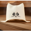 Saunová čepice s výšivkou Panda, vlna Merino