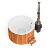 Koupací káď  HOT TUB s externím ohřevem 195 cm, Thermowood, bílý, termokryt