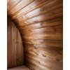 Sauna Kvádr s terasou 4,33 x 2,4 m, Thermowood, LED světla, smontovaná