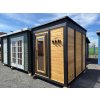 Finská sauna z cedru, saunový domek 2,5x1,8m, 44mm, smontovaná