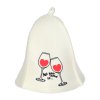 Klobouk do sauny Wine, vlna plstěná