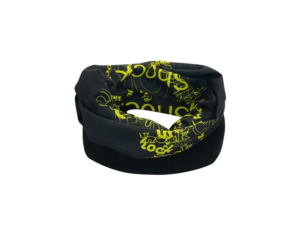 Sportovní šátek s flísem SULOV®, černo-zelený