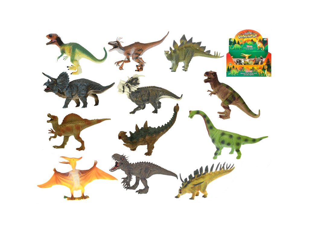 Dinosaurus 20-25cm 12druhů 12ks v DBX