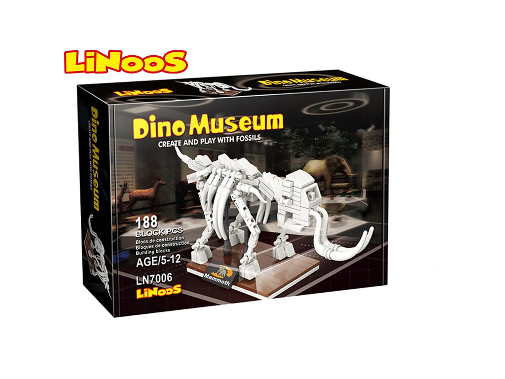 LiNooS stavebnice 188ks skelet mamut v krabičce