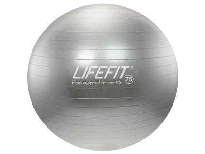 Gymnastický míč LIFEFIT ANTI-BURST 75 cm, stříbrný