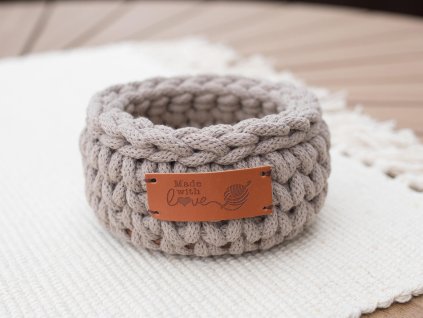 Kosik hackovany 11cm Dark beige 1