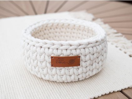 Kosik hackovany 16x8cm Cream 1