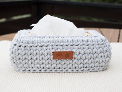 Hackovany obal na kapesnicky Cool grey