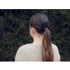 Gumicka scrunchie lnena cerna 1