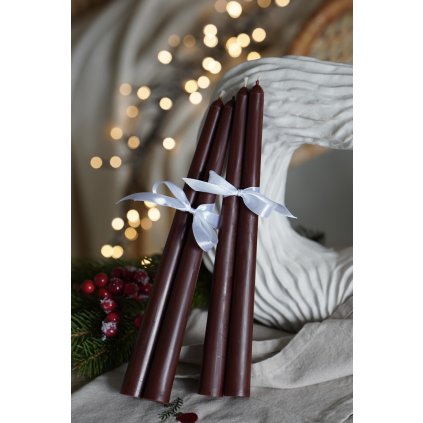 Adventní sada sojových svíček Eleni tmavě hnědá 4x60g