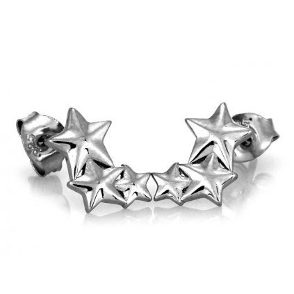 Stříbrné náušnice hvězdičky