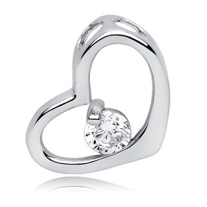 Přívesek srdce a zirkon