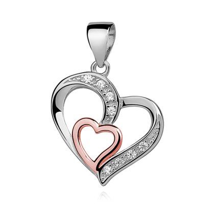 přívěsek dvě srdce