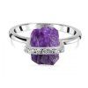 prsten raw ametyst