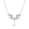 Stříbrný náhrdelník velký anděl