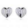 Stříbrné náušnice srdíčka