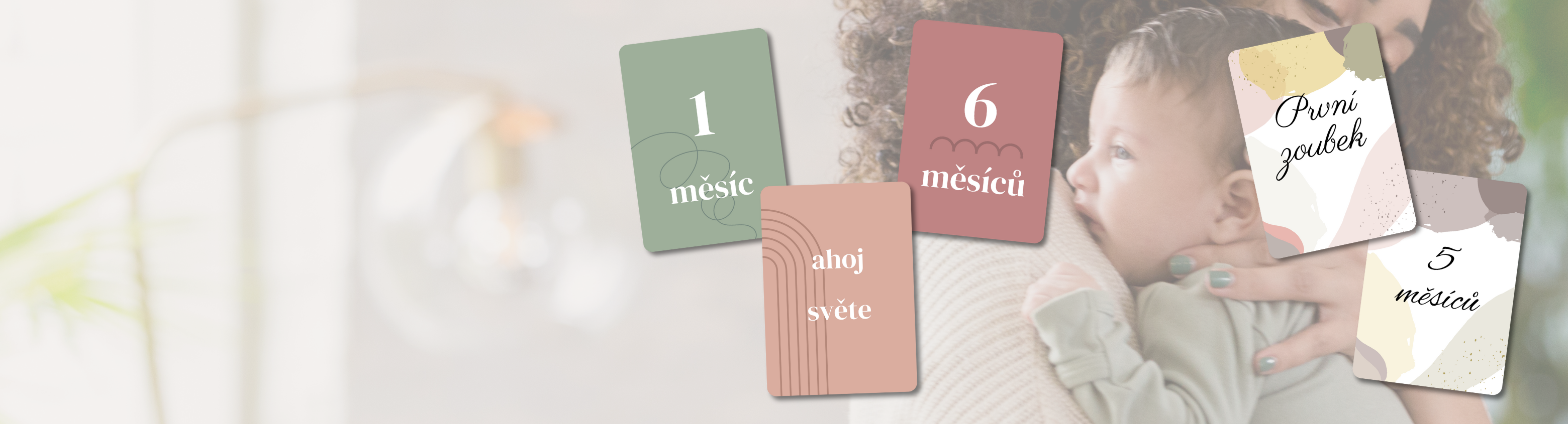 Milníkové kartičky měsíce pro miminka