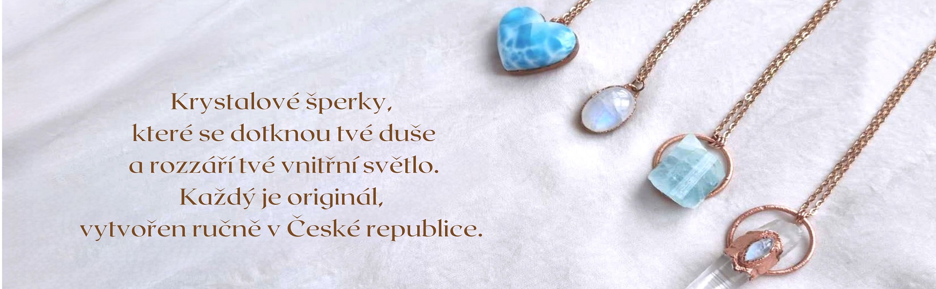 Šperky s přírodními krystaly a minerály