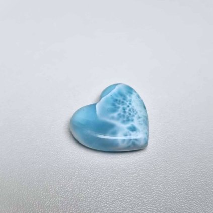 Larimar leštěný - srdce, 7,5 g, Kámen delfínů