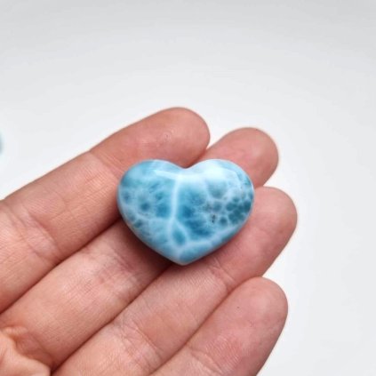 Larimar Soul of Aurora Larimar leštěný - srdce, 10,8 g