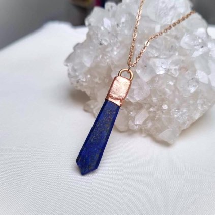 Lapis lazuli s pyritem - přívěsek/náhrdelník