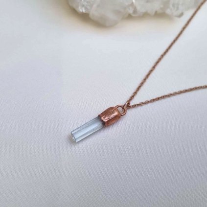 Česká tvorba šperků Soul of Aurora Akvamarín přírodní krystal - přívěsek/náhrdelník