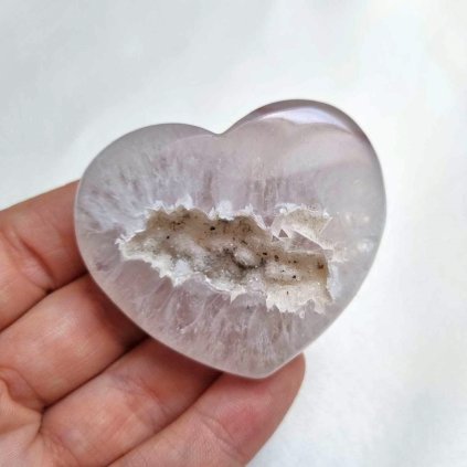 Achát s chalcedonem - srdce, 51 g,  Brazílie