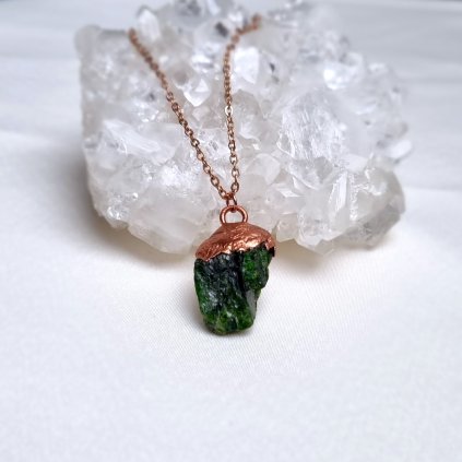 Minerál Chromdiopsid - přívěsek/náhrdelník, Soul of Aurora