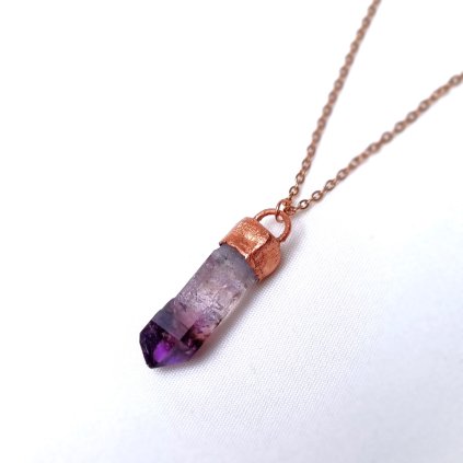 Šperky Soul of Aurora Ametyst, křišťál a záhněda - přírodní krystal z lokality Branberg - šperk