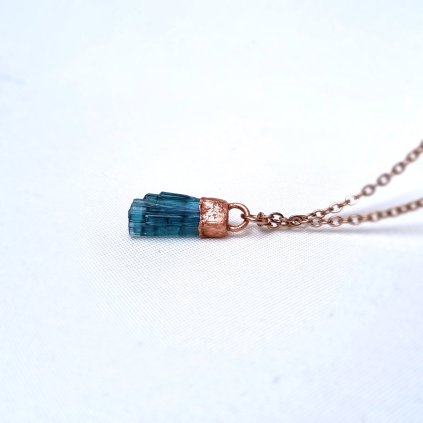 Šperk s přírodním indigolitem - autorská tvorba Soul of Aurora