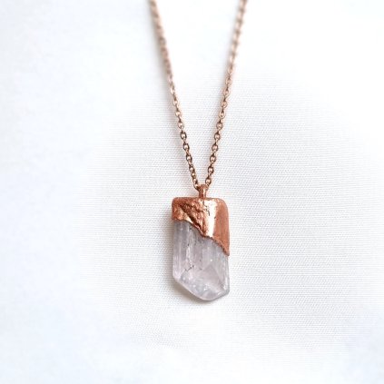 Danburit (Mexiko), přírodní krystal s růžovým nádechem - šperk