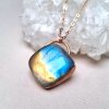 Unikátní šperk Sooul of Aurora Labradorit mlhovina - přívěsek/náhrdelník