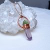 Soul of Aurora Olivín a ametyst z Veracruz, Mexiko - přívěsek/náhrdelník