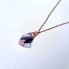 Tugtupite and aegirine natural stone pendant/necklace, Greenland, top quality