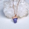 Tanzanit - vzácný přírodní čirý krystal - přívěsek/náhrdelník